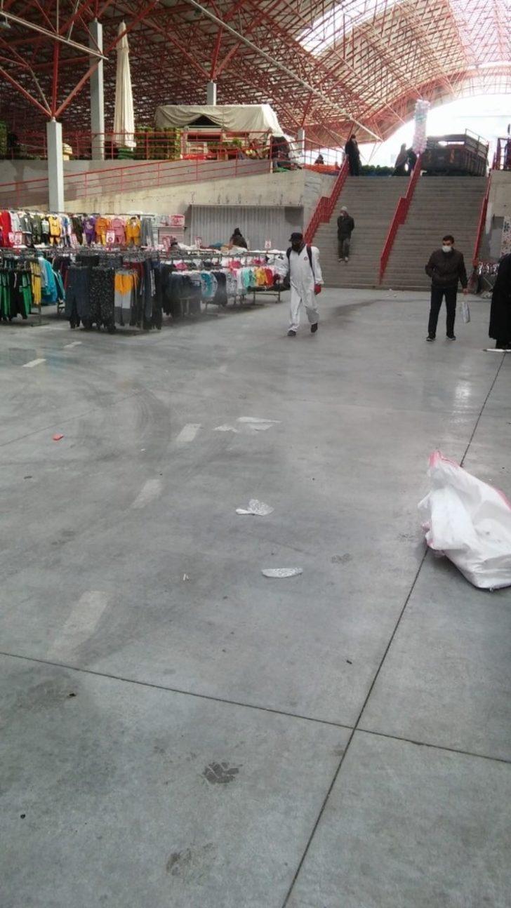 Sincan’daki kapalı pazar alanları dezenfekte edildi G1