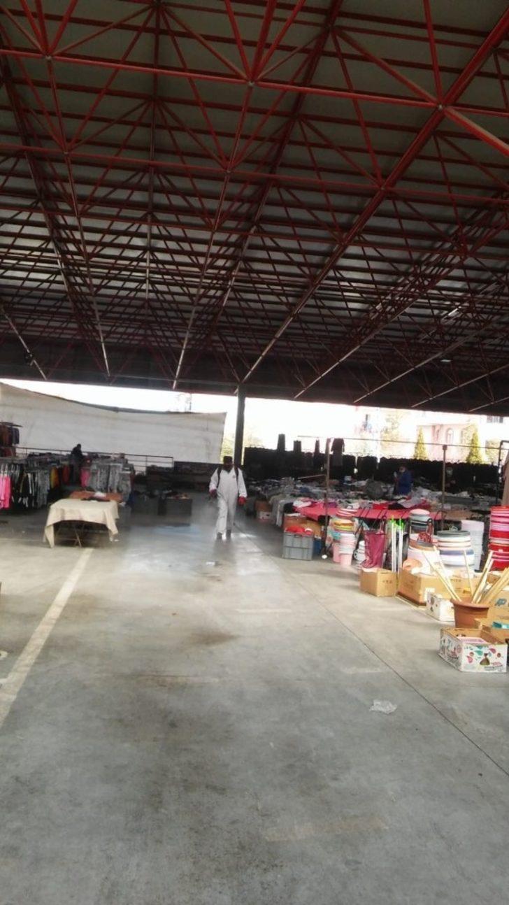 Sincan’daki kapalı pazar alanları dezenfekte edildi G4