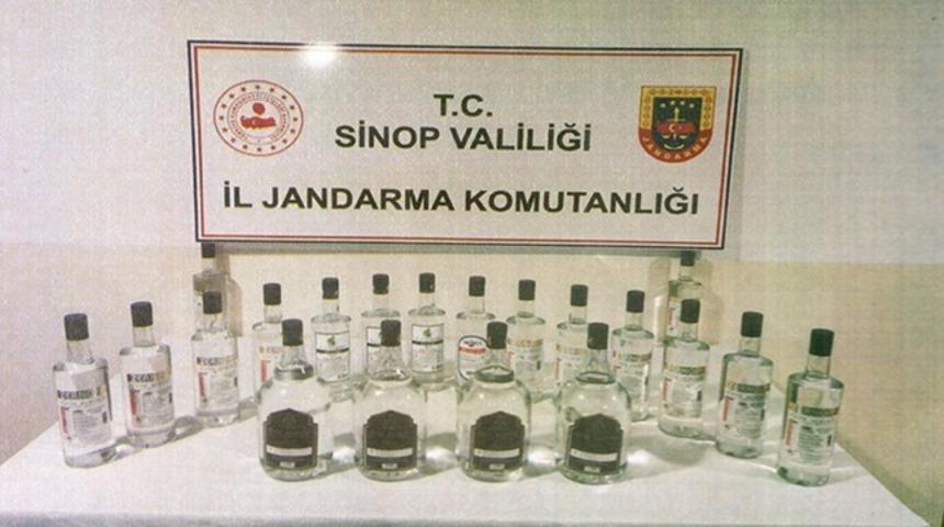 Sinop’ta 24 litre etil alkol ele geçirildi