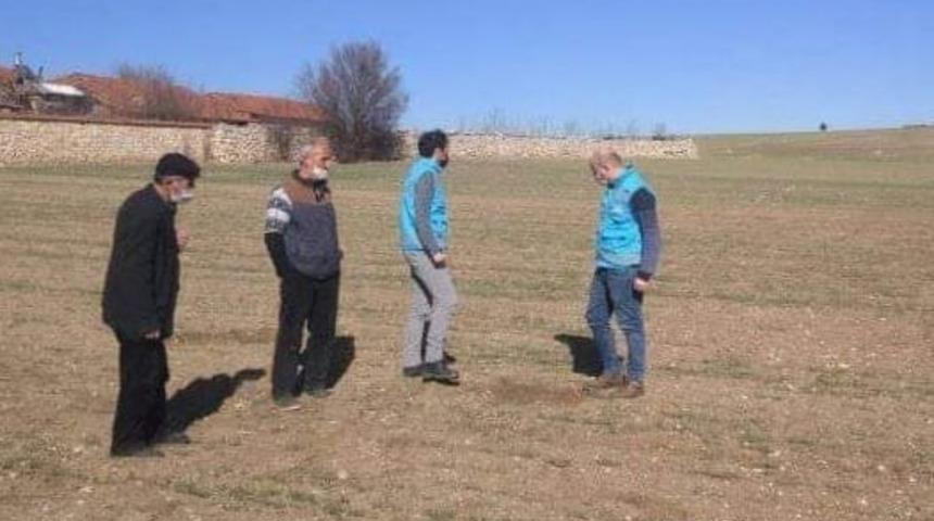 Arpa ve buğday ekili alanlar kontrol edildi