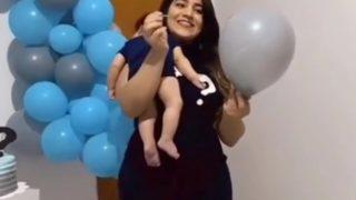 Babalığı ifşa partisi viral oldu! Eski sevgilisini utandırmak için...