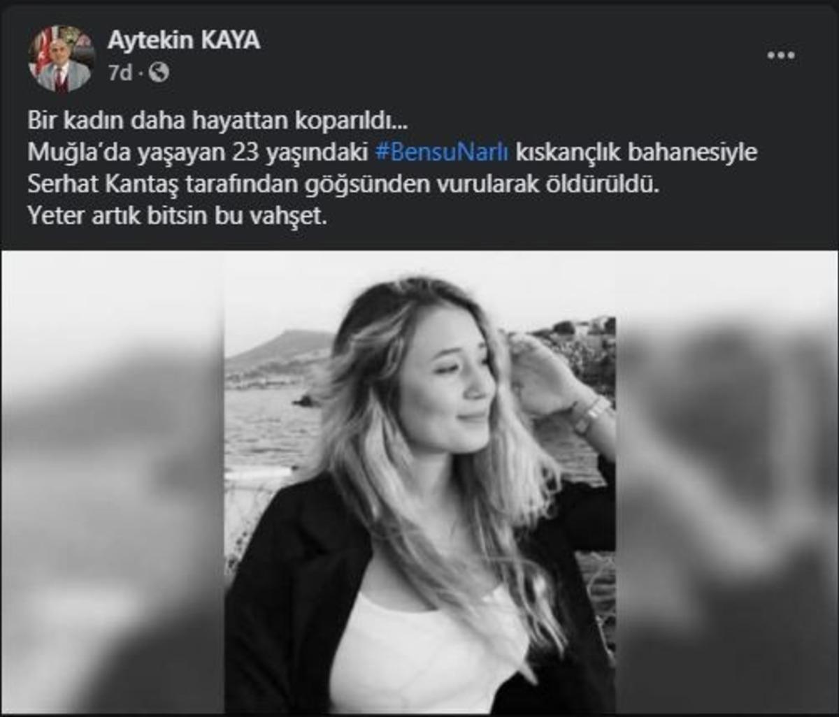 Bensu Narlı cinayetine Aydınlı başkanlardan tepki