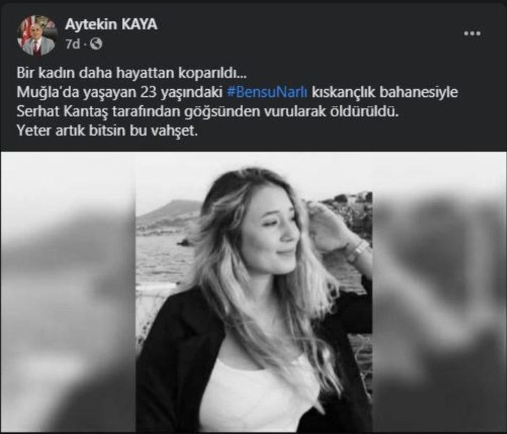 Bensu Narlı cinayetine Aydınlı başkanlardan tepki G1