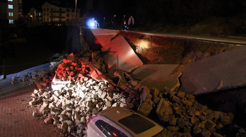 Nevşehir Belediye Başkanı Savran’ın oturduğu apartmanın istinat duvarı çöktü