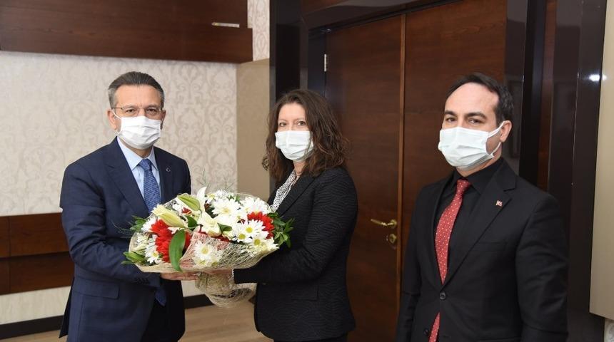 Açıkgöz ve beraberindeki heyet Vali Aksoy ile bir araya geldi