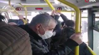 Minibüste 'pes' dedirten anlar!