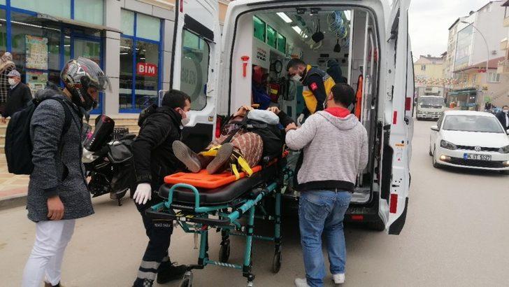 Motosikletin çarptığı kadın yaralandı G4
