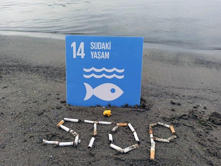 TÜRÇEV Akyaka’da plaj temizliği yaptı G3