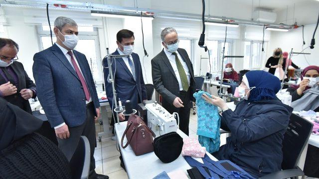 Başkan Kılca ve Kaymakam Parlar’dan BM Göçmen Bürosu’nun kursuna ziyaret