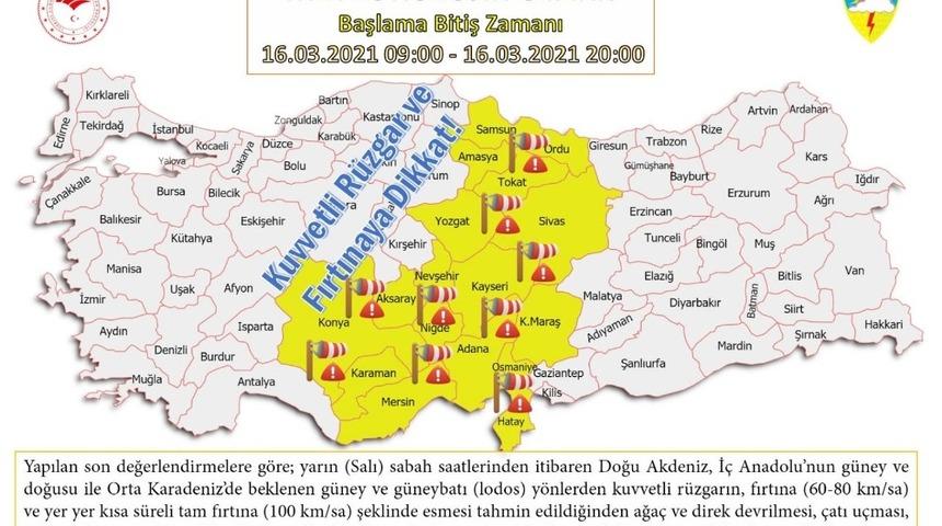 Orta Karadeniz için fırtına uyarısı