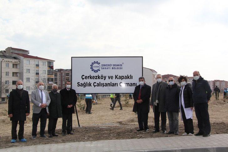 Tekirdağ’da sağlık çalışanları için binlerce fidan dikildi G3