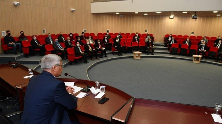 İl İdare Şube Başkanları Toplantısı&rsquo;nda korona vir&uuml;s &ouml;nlemleri g&ouml;r&uuml;ş&uuml;ld&uuml;