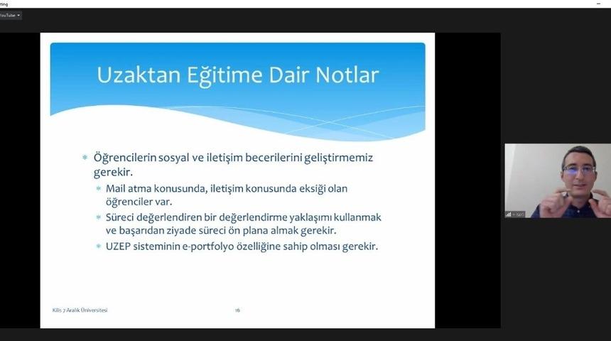 &Uuml;niversitede uzaktan eğitim konulu s&ouml;yleşi