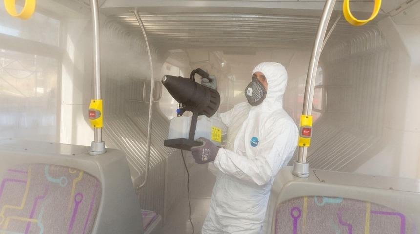 Toplu ulaşım ara&ccedil;larına g&uuml;n boyu dezenfeksiyon