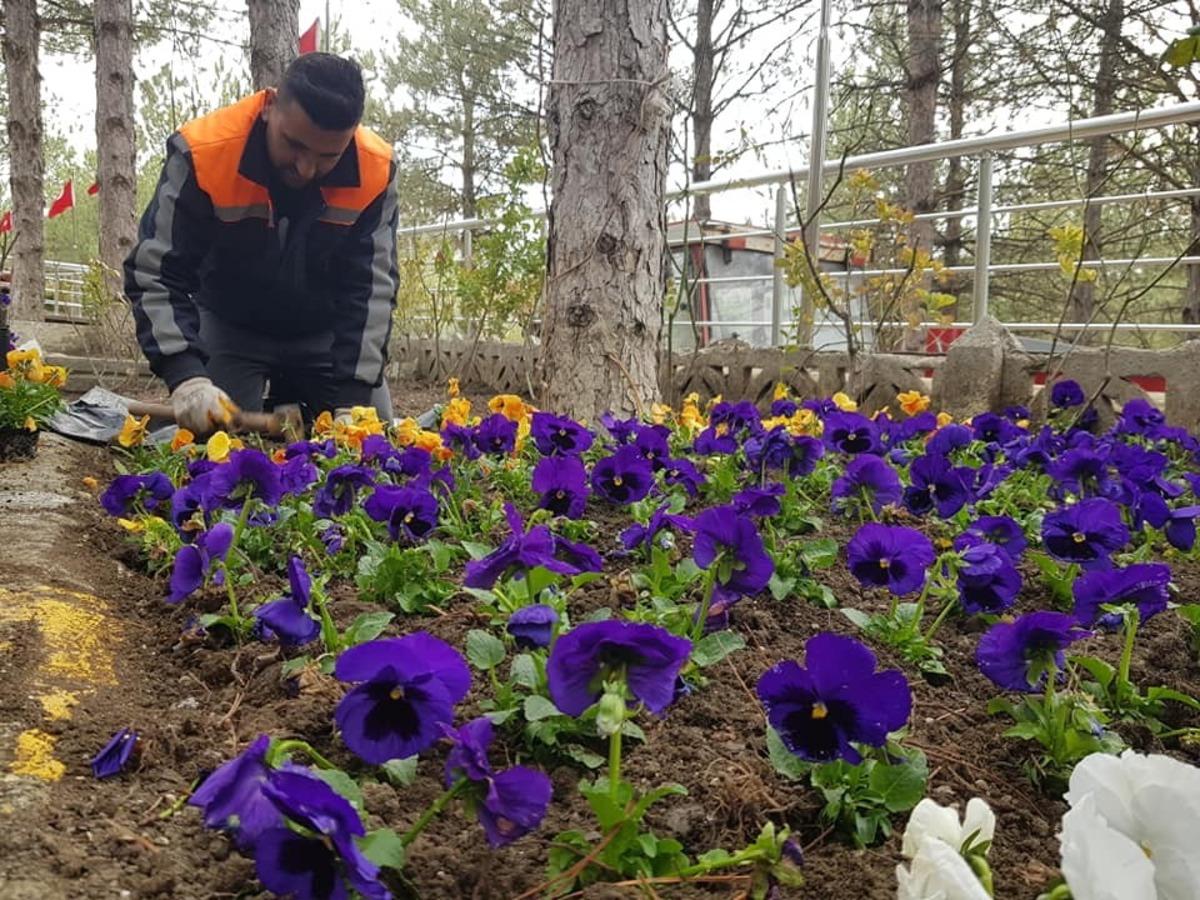 Sungurlu&rsquo;da şehitlik &ccedil;i&ccedil;eklerle donatıldı