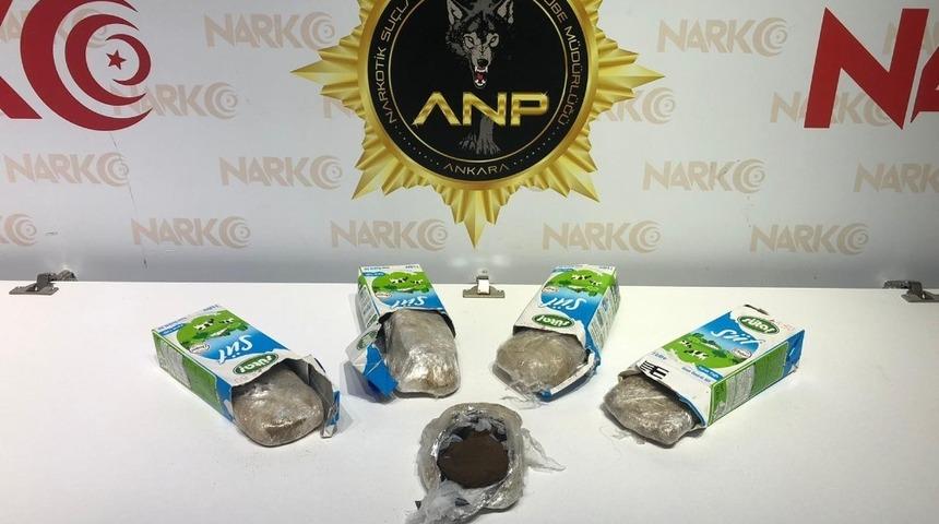 Narkotik k&ouml;peği Toma 2 kiloya yakın uyuşturucuyu yakalattı