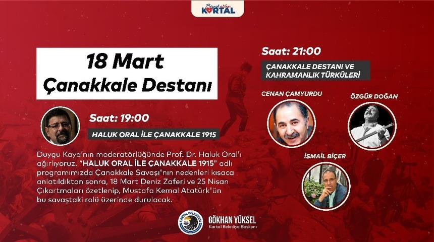 Kartal Belediyesi&rsquo;nden &Ccedil;anakkale Zaferi&rsquo;nin 106. yıl d&ouml;n&uuml;m&uuml;ne &ouml;zel etkinlikler