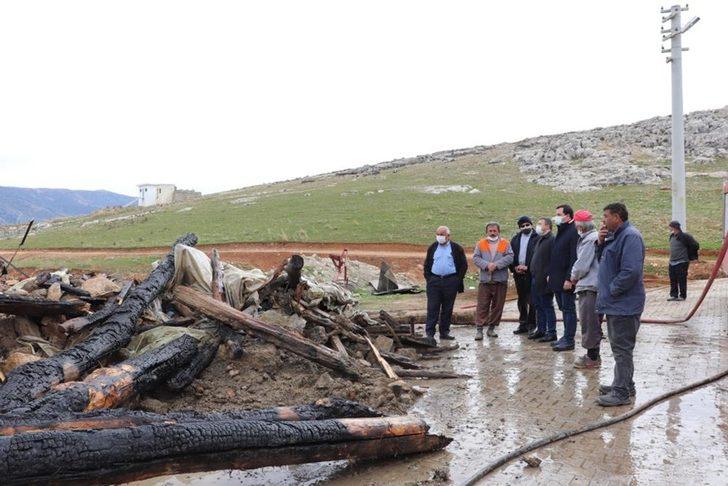 Kaymakamlıktan evi yanan ve hayvanları telef olan ailelere 65 bin liralık destek G2