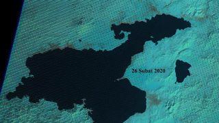 Van'daki kuraklık tehlikesi uydu haritasında