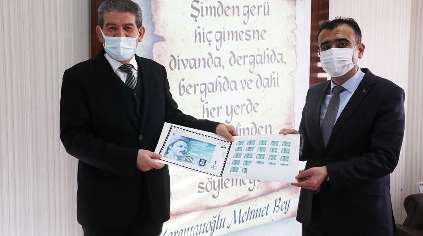 Karaman Belediyesi Yunus Emre Yılı anısına pul bastırdı