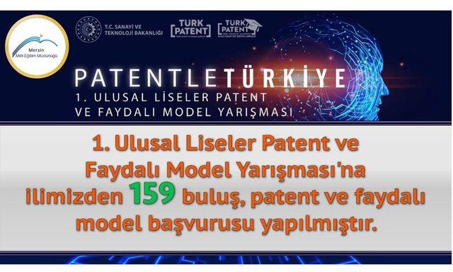 Mersin İl Milli Eğitim Müdürlüğünün patent başarısı