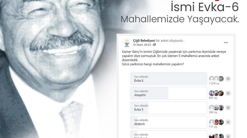 Kamer Gen&ccedil;&rsquo;in ismi Evka-6 Mahallesi&rsquo;nde yaşayacak