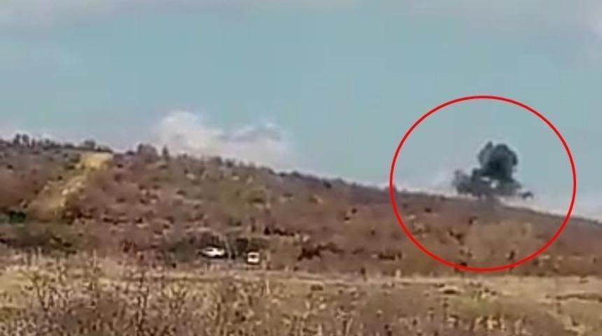 Toprağa g&ouml;m&uuml;l&uuml; bulunan top mermisi b&ouml;yle imha edildi