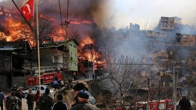 Dereiçi köyünde yangın! Felaketin boyutu gün ağarınca ortaya çıktı