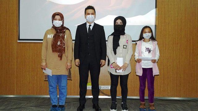 Dereceye giren öğrencilere ödül