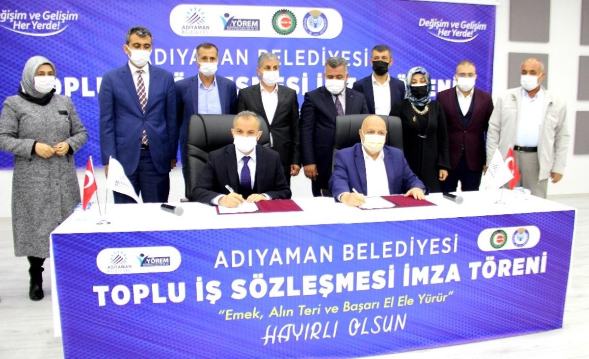 Adıyaman Belediyesi&rsquo;nde toplu iş s&ouml;zleşmesi sevinci