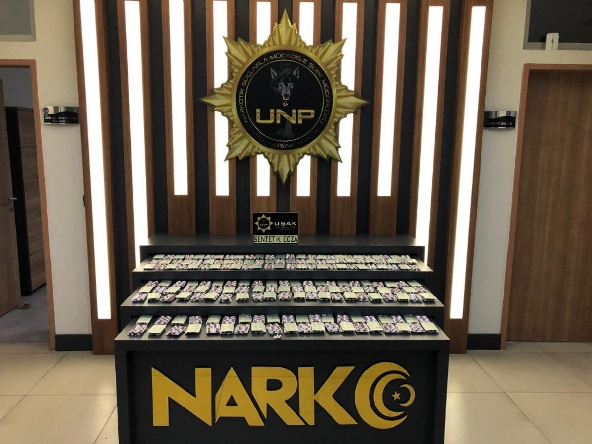 Uşak&rsquo;ta narkotik ekipleri 4 bin 536 adet uyuştucu hap ele ge&ccedil;irdi