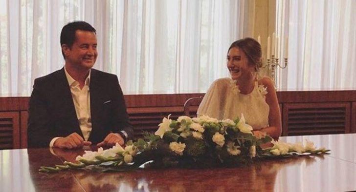 İşte an an yılın d&uuml;ğ&uuml;n&uuml;: Şeyma Şubaşı ile Acun Ilıcalı evlendi!