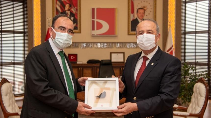 Vali Yardımcı Taşdöğen’den Rektör Beydemir’e veda ziyareti