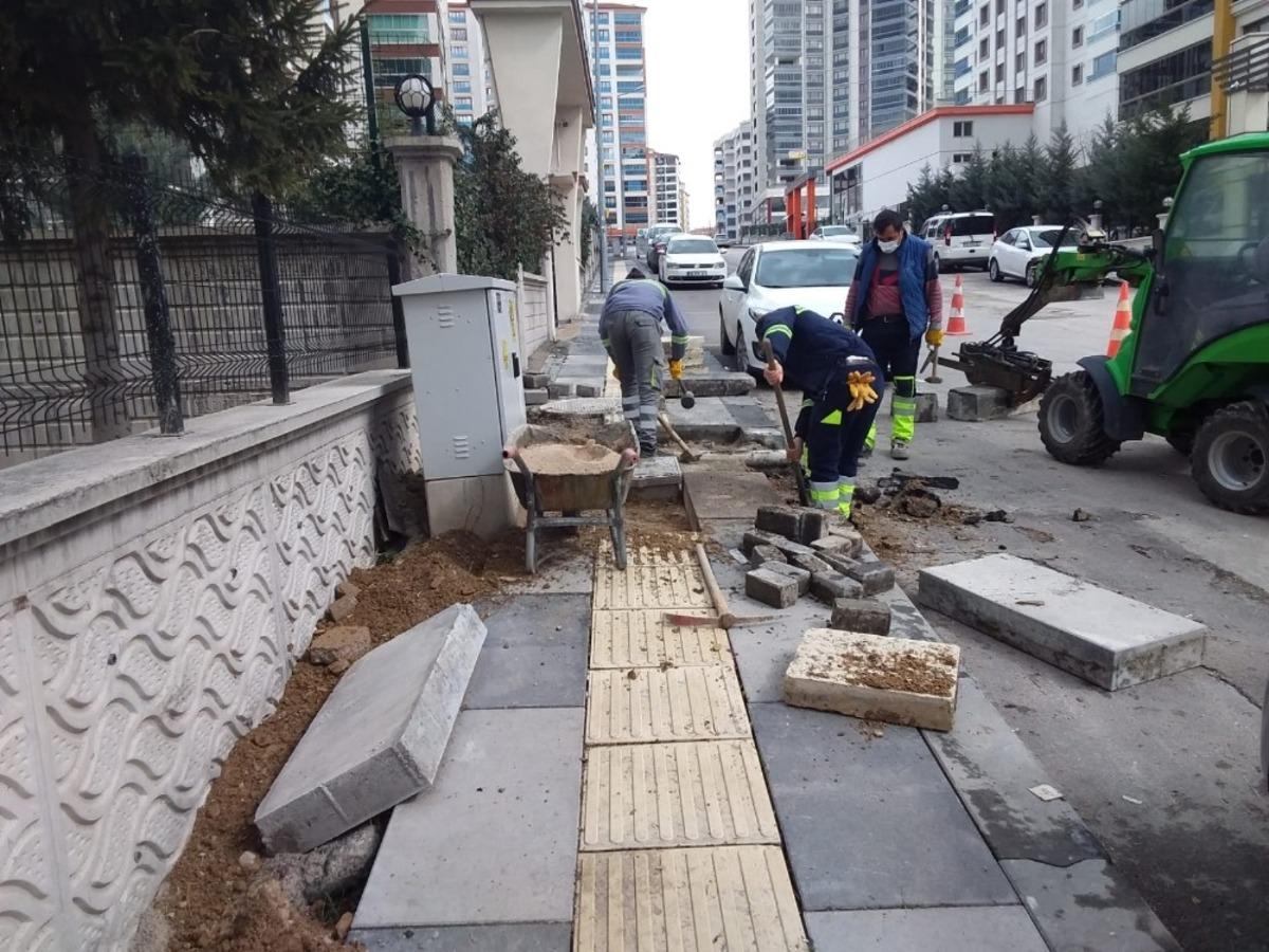 Ankara B&uuml;y&uuml;kşehir&rsquo;den kaldırım atağı