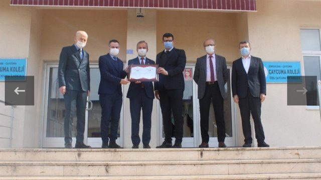 İlçe Milli Eğitim Müdürü Baş, okullara ’Okulum Temiz’ belgesini verdi