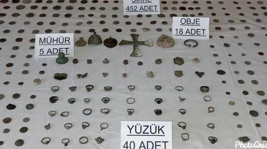 Roma ve Bizans d&ouml;nemine ait tarihi eserler ele ge&ccedil;irildi