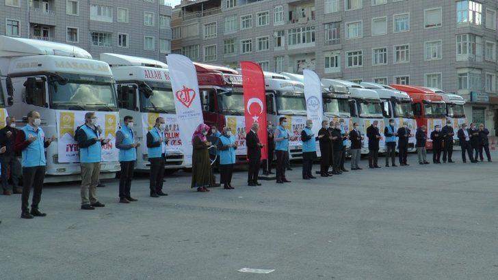 Kayseri’den sınır bölgesine 13 tır gıda yardımı G5