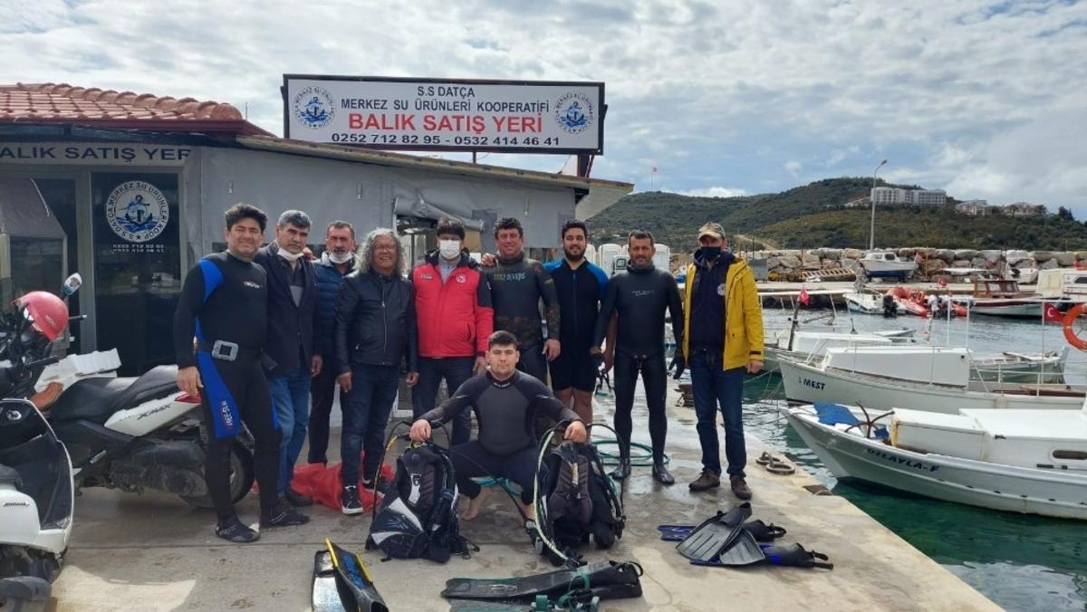 Dat&ccedil;a&rsquo;daki 4 limanda dip temizliği yapıldı