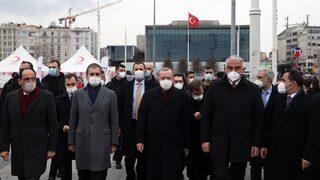 Cumhurbaşkanı Erdoğan'dan AKM ve Taksim Camii'ne ziyaret