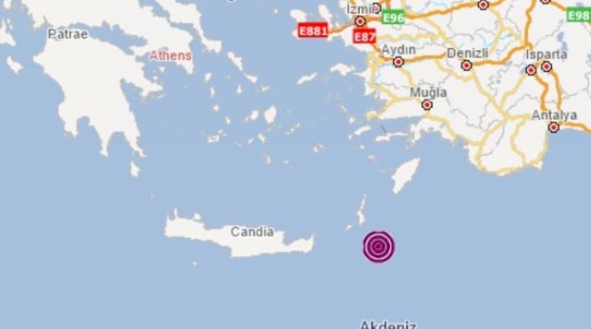 Akdeniz açıklarında korkutan deprem