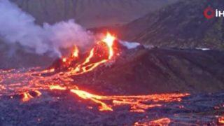İzlanda'da Fagradals Yanardağı 6 bin yıl sonra harekete geçti