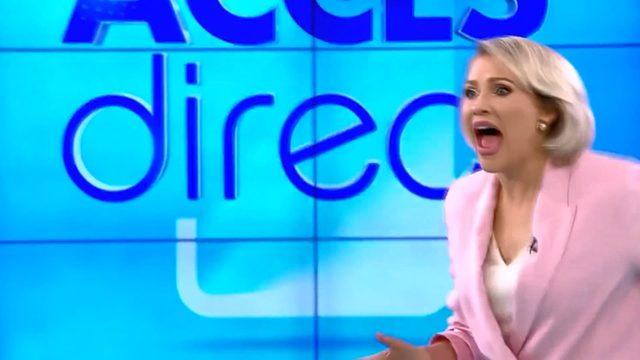 Çıplak kadın canlı yayını bastı! Elindeki taşla sunucuya saldırdı