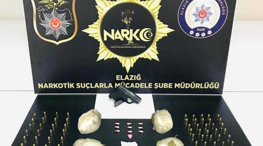 Elazığ&rsquo;da uyuşturucuyla m&uuml;cadele:2 tutuklama