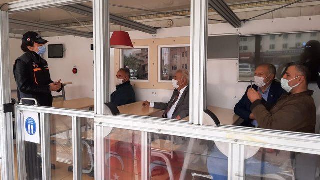 Mobil deprem simülasyonunda depremi yaşadılar