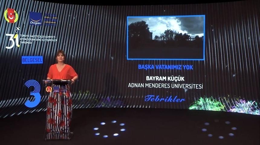 AD&Uuml; İletişim Fak&uuml;ltesi&rsquo;nin &rsquo;Başka Vatanımız Yok&rsquo; belgeseline bir &ouml;d&uuml;l daha