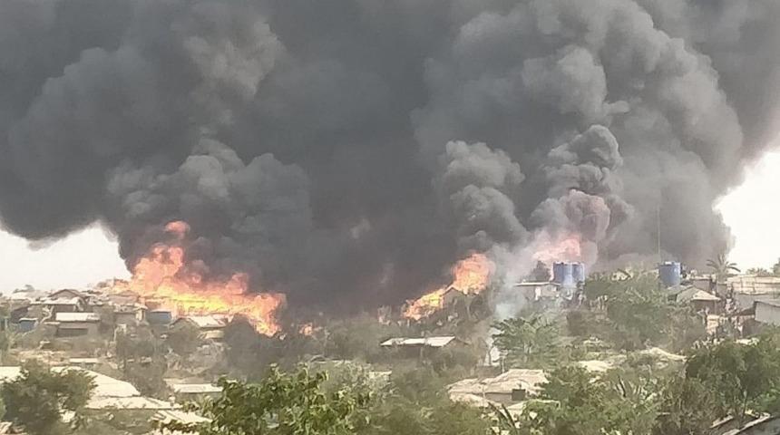 Bangladeş&rsquo;teki yangında 9 bin 600 ev k&uuml;l oldu