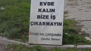 Mezar taşıyla çağrı yaptı: 'Evde kalın bize iş çıkarmayın!'