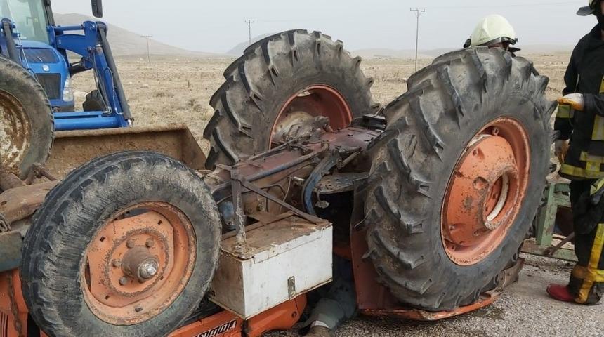 Karaman&rsquo;daki trakt&ouml;r kazasında baba &ouml;ld&uuml;, kızı yaralandı