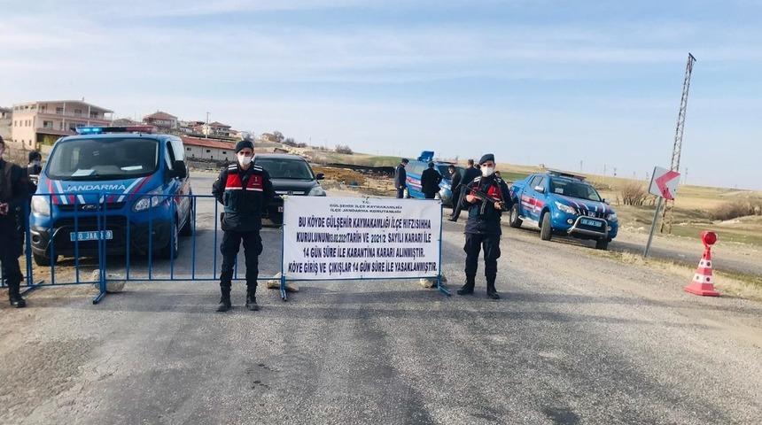 G&uuml;lşehir Emmiler k&ouml;y&uuml;nde karantina sona erdi