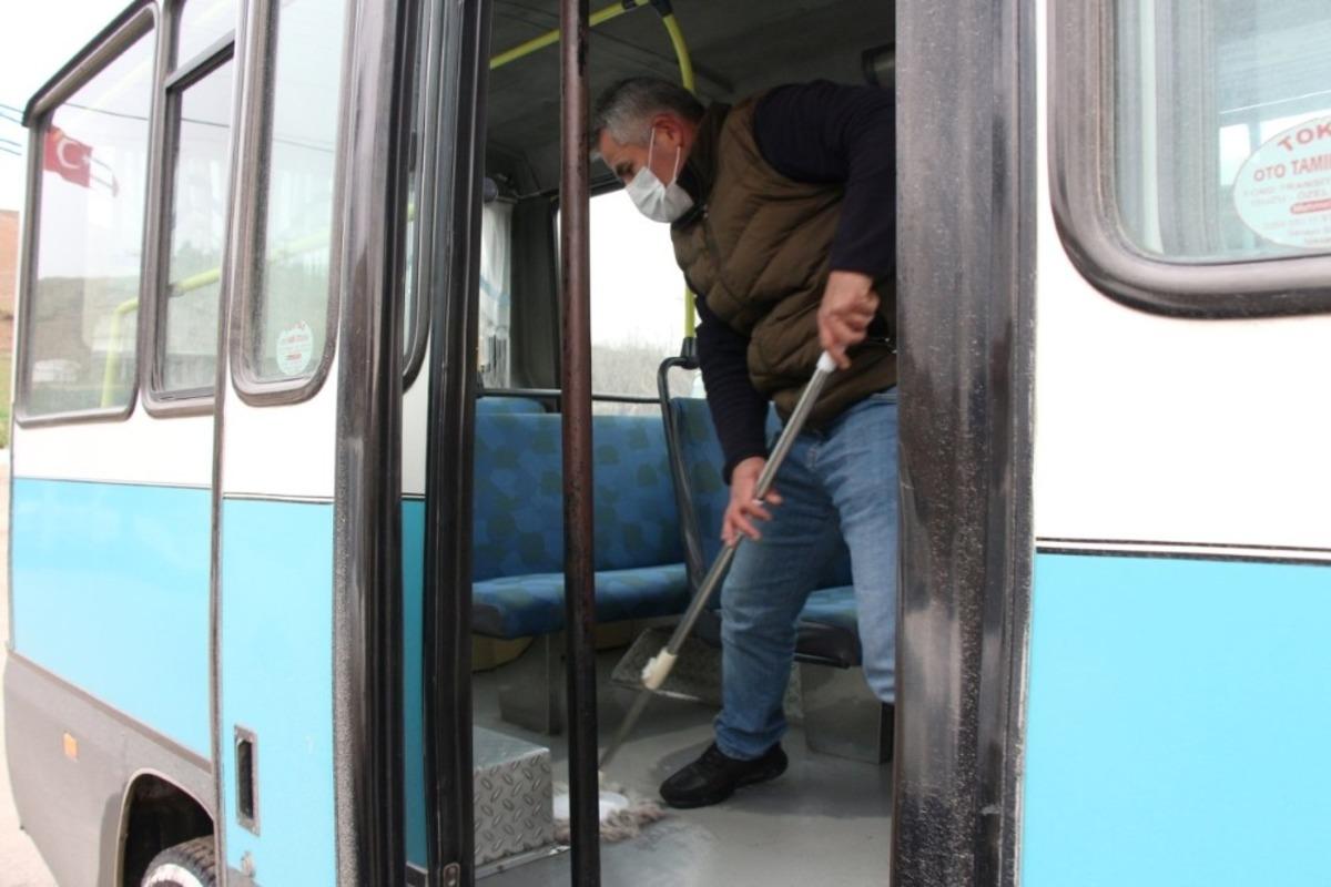 Erbaa&rsquo;da &ouml;zel halk minib&uuml;sleri dezenfekte ediliyor